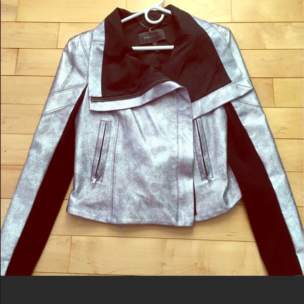 Silver Leather Jacket - image 1